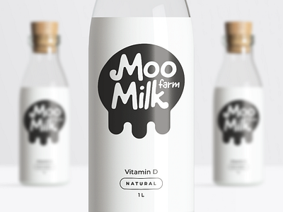 Farm milk "Moo" | Logo Design adobe illustrator bag banner bottle brand branding cap cow delivery design farm graphic graphic design identily illustration logo logotype milk t shirt vector