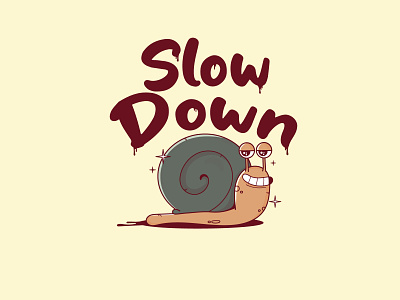 Snail Slow Down animation branding cartoon character design graphic design illustration illustrator logo motion graphics ui vector