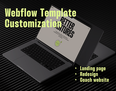 Webflow Template Customization for client coach website custom design landing page logo responsive design template ui ux webflow