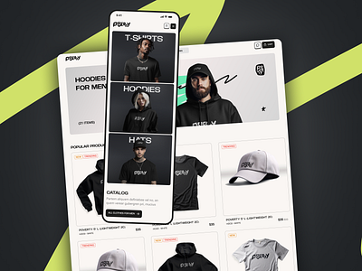 Poverty eCommerce store branding clothes design ecommerce shop store streetwear ui website