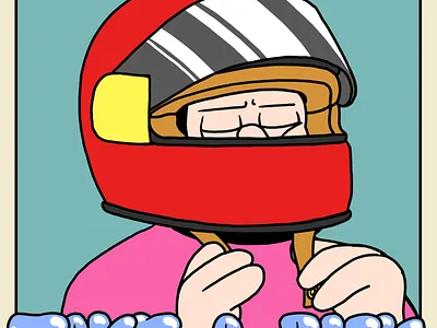 TURU. TAKE A RISK. branding cartoon cartoon poster cute cartoon design driver graffiti graphic design illustration poster racing racing driver turu turu always