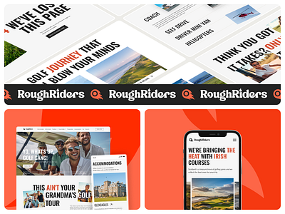 Rough Riders Golf Tours website ai branding golf golf tours graphic design midjourney ui ux website