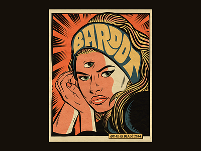 La Bardot brigitte bardot design illustration lettering retro typography vector vintage vintage comics