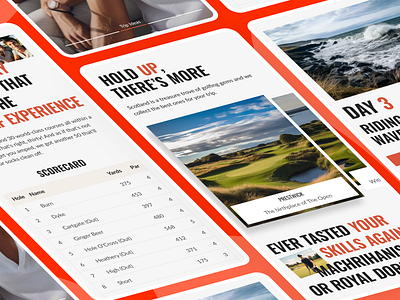 Rough Riders Golf Tours website ai branding golf leisure responsive travel ui vacation website