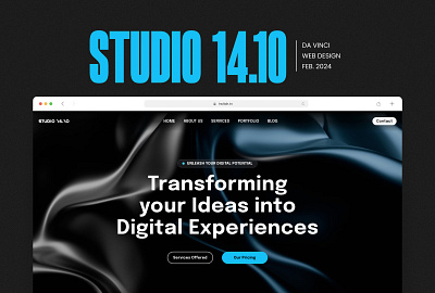 STUDIO 14.10 branding concept figma studio14.10 ui ux web design