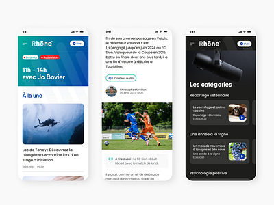 Rhône FM - Responsive Design mobile responsive rhône fm webdesign
