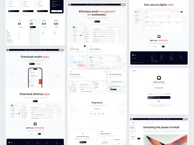Mailly - Framer Template app calendar dashboard drive email framer mail mobile pages product design template web webpage website