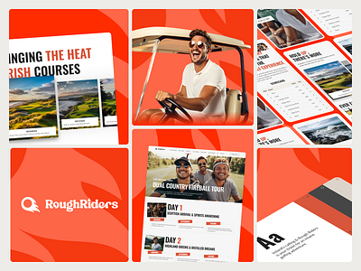 Rough Riders Golf Tours website ai branding design golf leisure travel ui ux web website