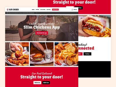 Slim Chickens Concept chicken restaurant design fried chicken homepage homepage design slim chickens ui ux web design