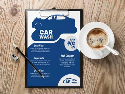 Car Wash Flyer promotion