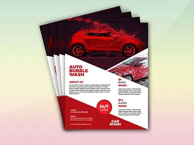 Car Wash Flyer promotion