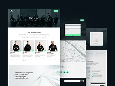 Wilson LP - Sub Pages clean company contact page logistics rail railway staff dispatching startup team page ui ui design web web design web development webdesign webflow website