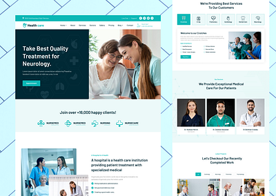 Health landing page D app design beautiful home page branding clinic website design docter website graphic design health website higher health home page ui ui ux