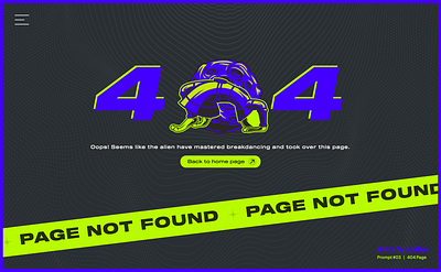 404 Page UI Part-II app branding color concept dailyui design illustration logo ui web