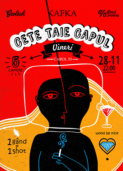 Kafka Pub - Poster graphic design illustration