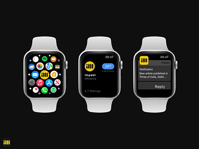 App identity refresh for Impakt App - Apple watch alerts app branding design graphic design illustration logo ui ux uxdesign vector