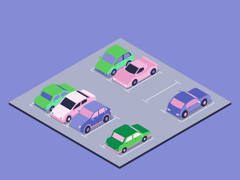 Parkit Service - Tickets & Donations aftereffects animation cars illustrator isometric minimal parking parkit