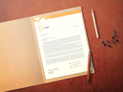 Letterhead Design brand letterhead branding corporate letterhead graphic design letterhead letterhead design logo mockup