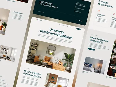 Horizon Architects Framer Template architect architecture dark green interior interior design landingpage modern portfolio ui