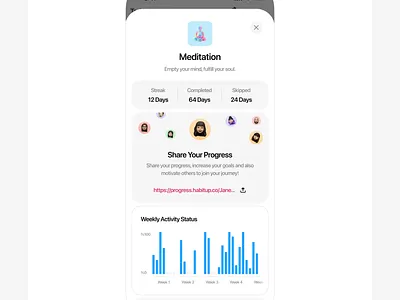 bottom sheet design - habitup mobile app app app design bottom sheet mobile mobile app mobile ui pop up ui design