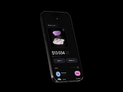 Ethereum Wallet - Profile Interaction 3d app crypto design ethereum interaction mobile motion profile swap ui wallet web3