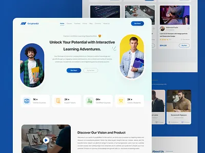 Education Landing page UI UX Design education education landing page education ui design education ui ux design