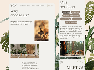 Yoga studio | Web site | Design branding clean design logo meditation minimalism relax site ui yoga