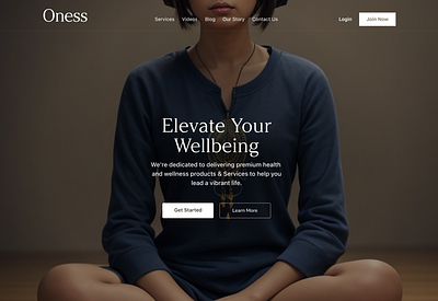 Oness- Fitness &Wellbeing Website health homepage landing page ui website design well being