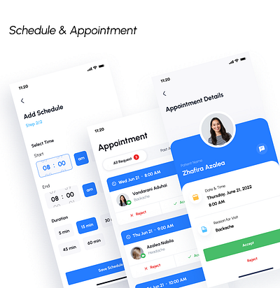 Schedule &Appointment figma mobileapp ui
