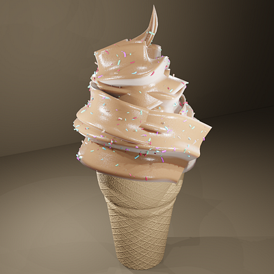 3d Ice Cream 3d graphic design
