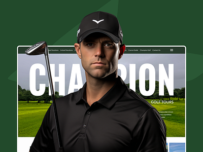 Champion Golf Tours website ai branding golf leisure travel ui ux web website