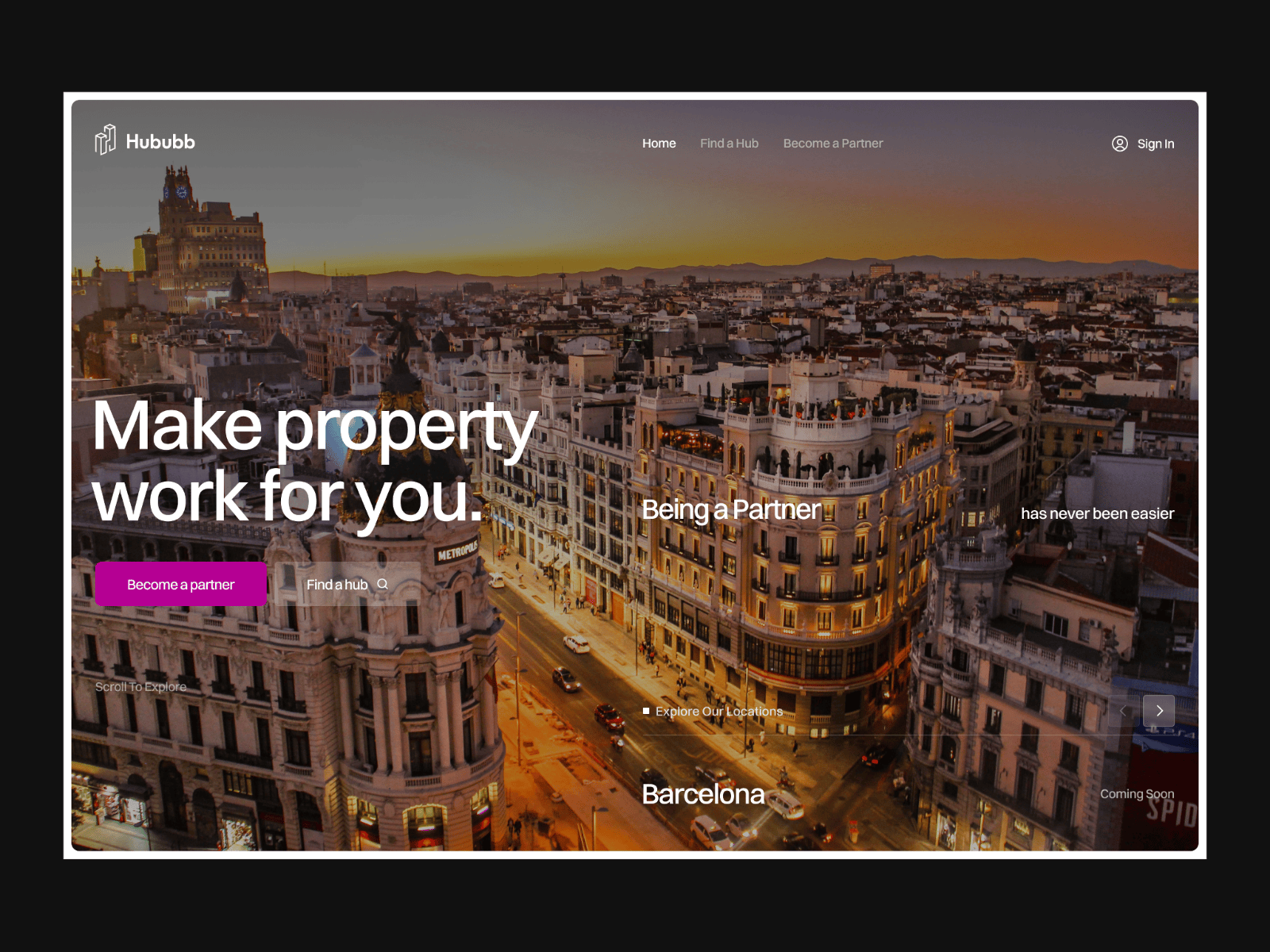 Hububb Website 6grid animation design grid hero animation landing landing page minial minimal ui property real estate real estate hero real estate landing rental rental landing ui uidesign web design website