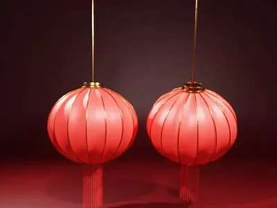 Chinese Lantern 3D Model https://
