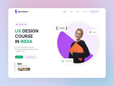 Upacademy - Landing Page Design branding landing page landing page design ui ui design uiux ux ux design website