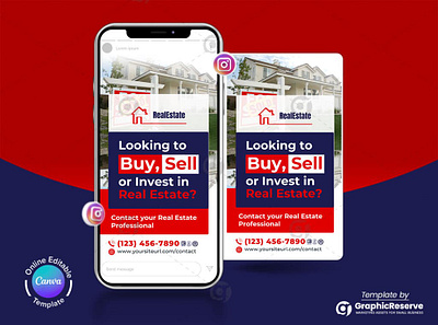 Buy or Sell Real Estate Instagram Story Post Canva Template canva instagram story canva social media banner design real estate buy canva template real estate post template social media social media banner design