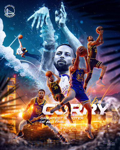 Stephen Curry | Greatest shooter of All-Time athletics basketball design graphic design nba poster poster design sport design sports stephen curry