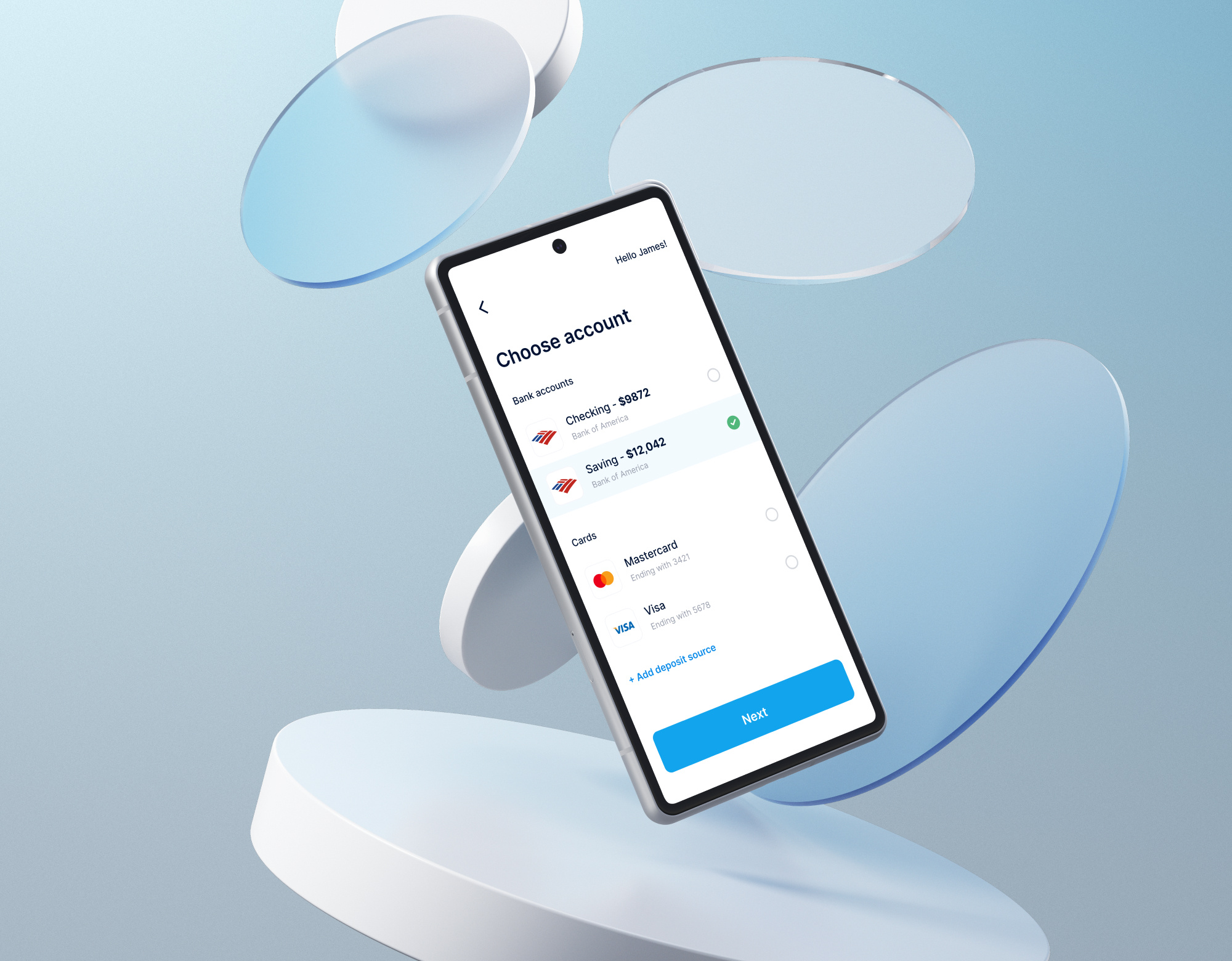 Deposit money app app deposit money minimal mobile ui wallet