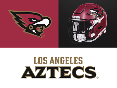 05/32 – Los Angeles Aztecs aztecs branding california design eagle football graphic design illustration logo los angeles sports sports branding typography warrior