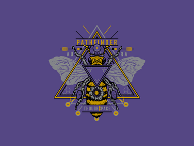 Thought Space Athletics - Pathfinder bee disc golf illustration procreate vector