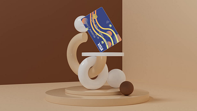 3D Credit card 3d animation branding design ill illustration motion graphics