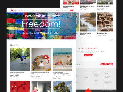 Art Museum Website angle art museum painting red triangle ui ux web design wordpress