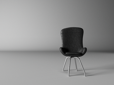 3D Model of Office Chair 3d 3dart 3dmodel 3drender black blackandwhite c4d compositing creativeart dribbble grey officechair rubber chair white