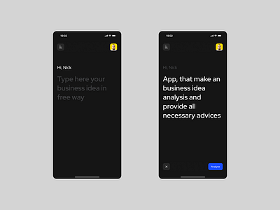 Blinq App. Request input dark theme input minimal mobile app product design simple ui ux