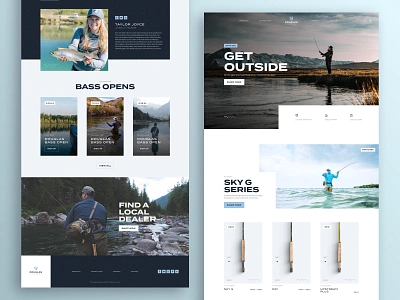 Douglas Outdoors Website Concept adventure design ecommerce fishing landing page outdoors ui ux water website