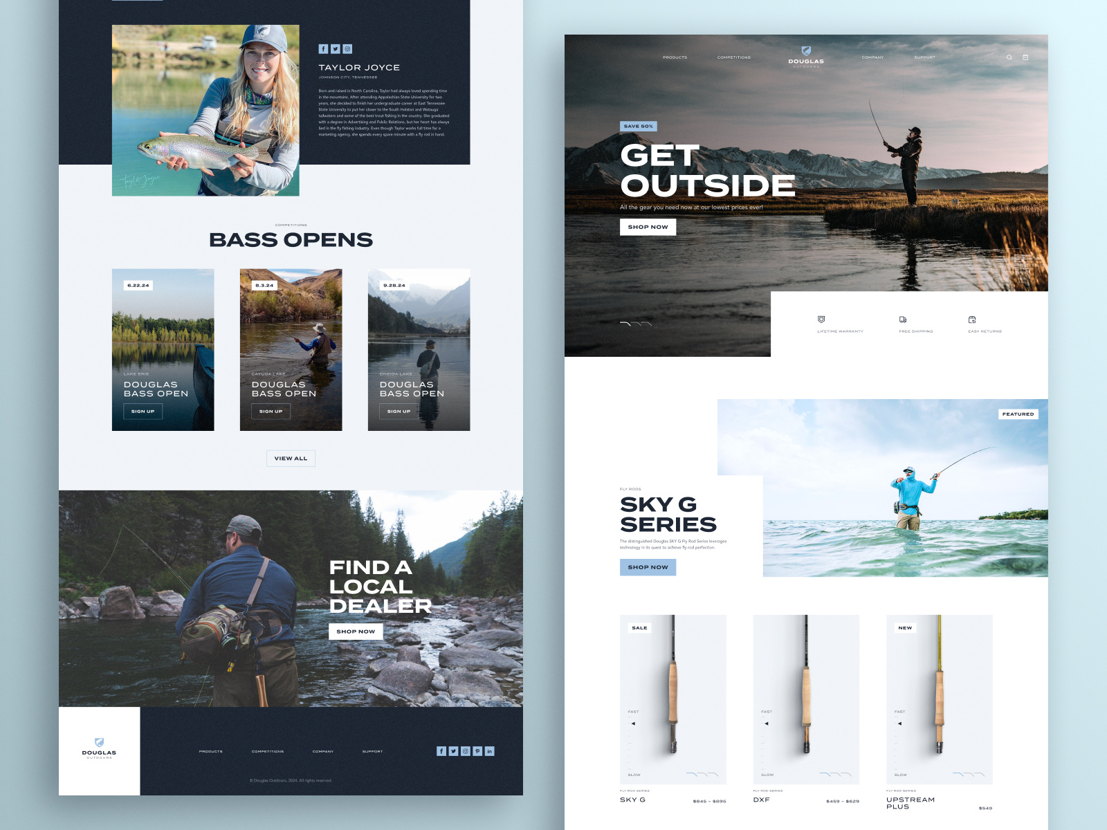 Example of Douglas Outdoors Website Concept