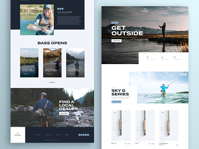 Douglas Outdoors Website Concept adventure design ecommerce fishing landing page outdoors ui ux water website