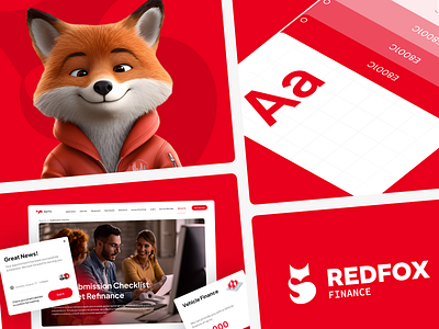Red Fox Finance ai branding finance fintech mobile app ui ux web web app website
