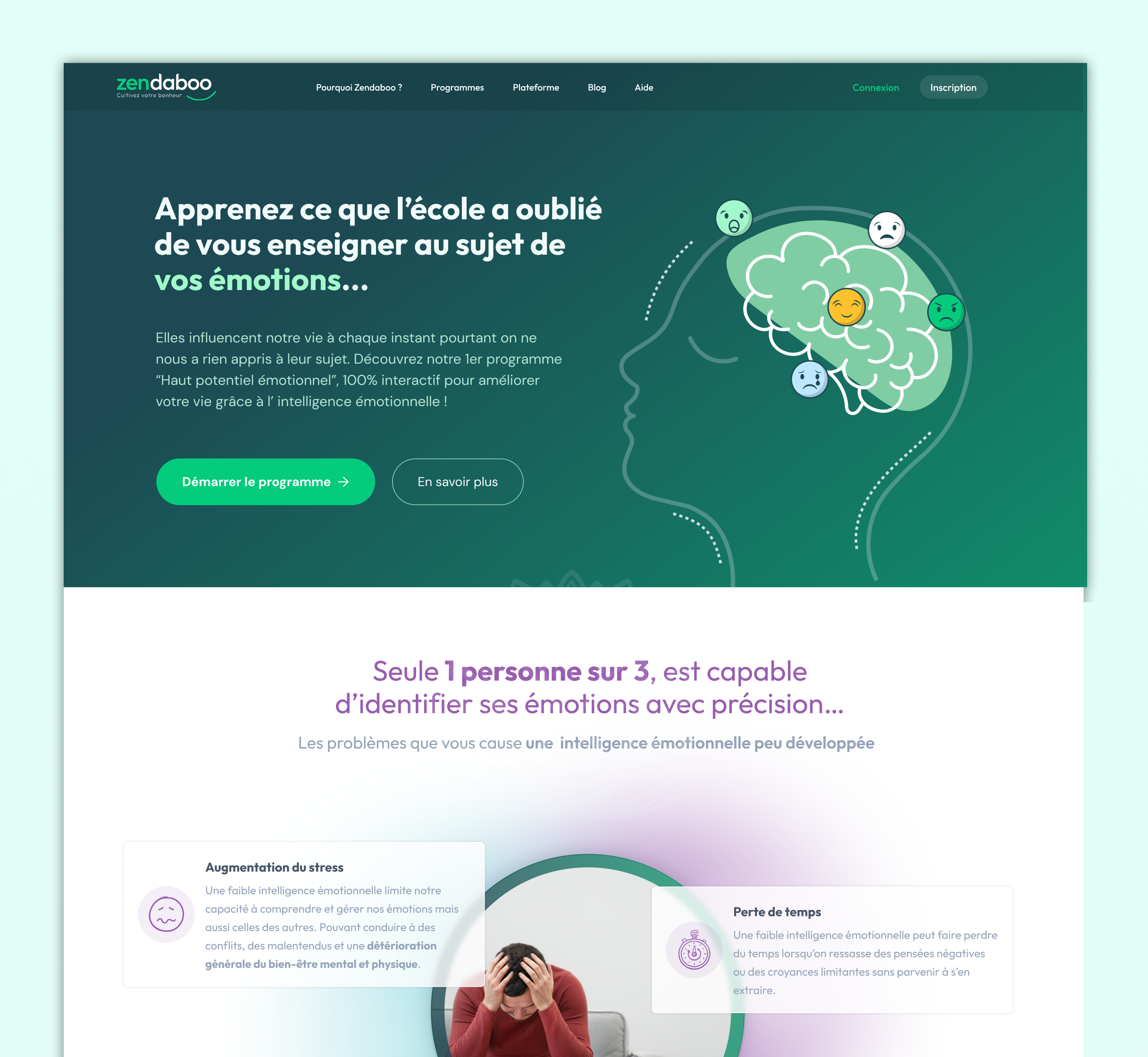 Zendaboo - Landing page branding design graphic design homepage landing page webdesign website