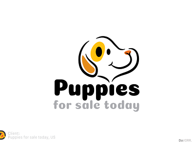 Logo - Puppies for sale today branding cute design dog doggy graphic design illustration illustrative lo logo modern puppie puppies today vector