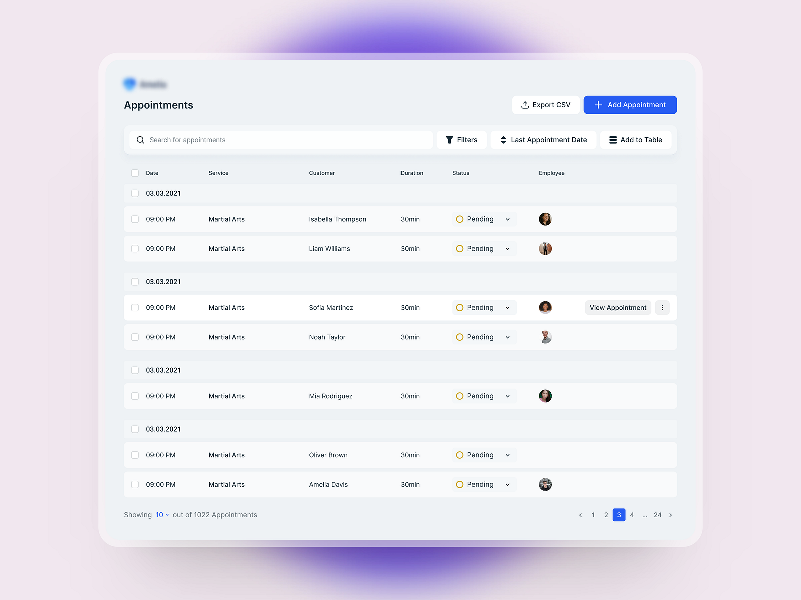 Appointment List & Details by Mihailo Lučić on Dribbble